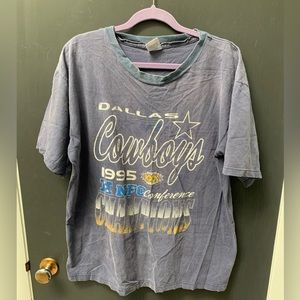 Vintage TrueFan Dallas Cowboys 1995 NFC Championship T-Shirt Size XL